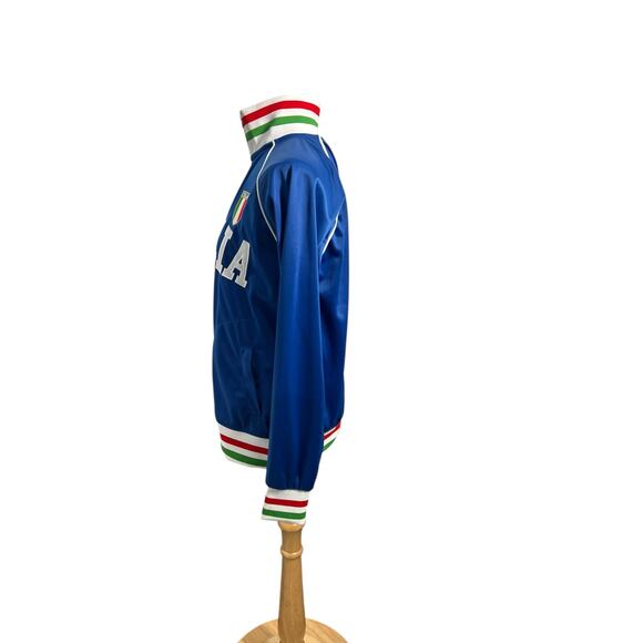 Italia Track Jacket Vintage-Style From Italy Royal Blue Retro Women's Small - Picture 3 of 8